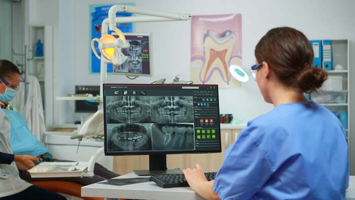 mercado de trabalho odontologia dentista exame raio x